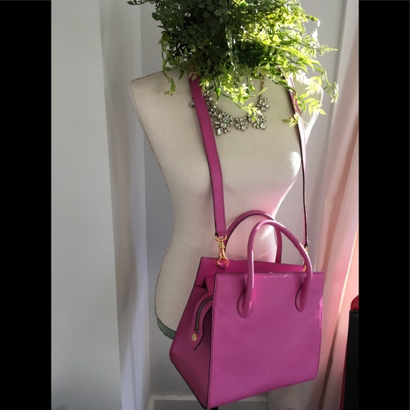 Handbags - Beautiful Geranium Crossbody With Gold Detail